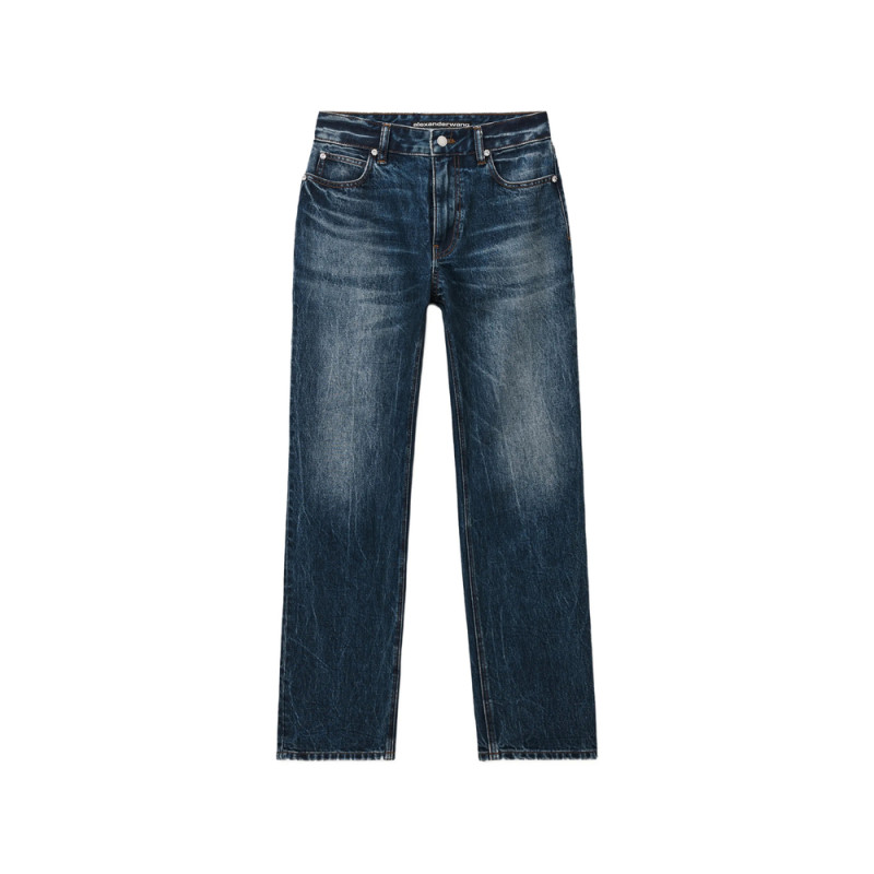 Alexander Wang High-rise Taper Jean W/ Crystal Stud