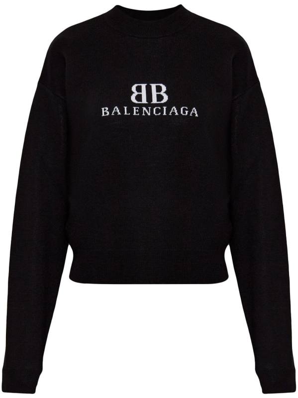 jacquard-logo sweater