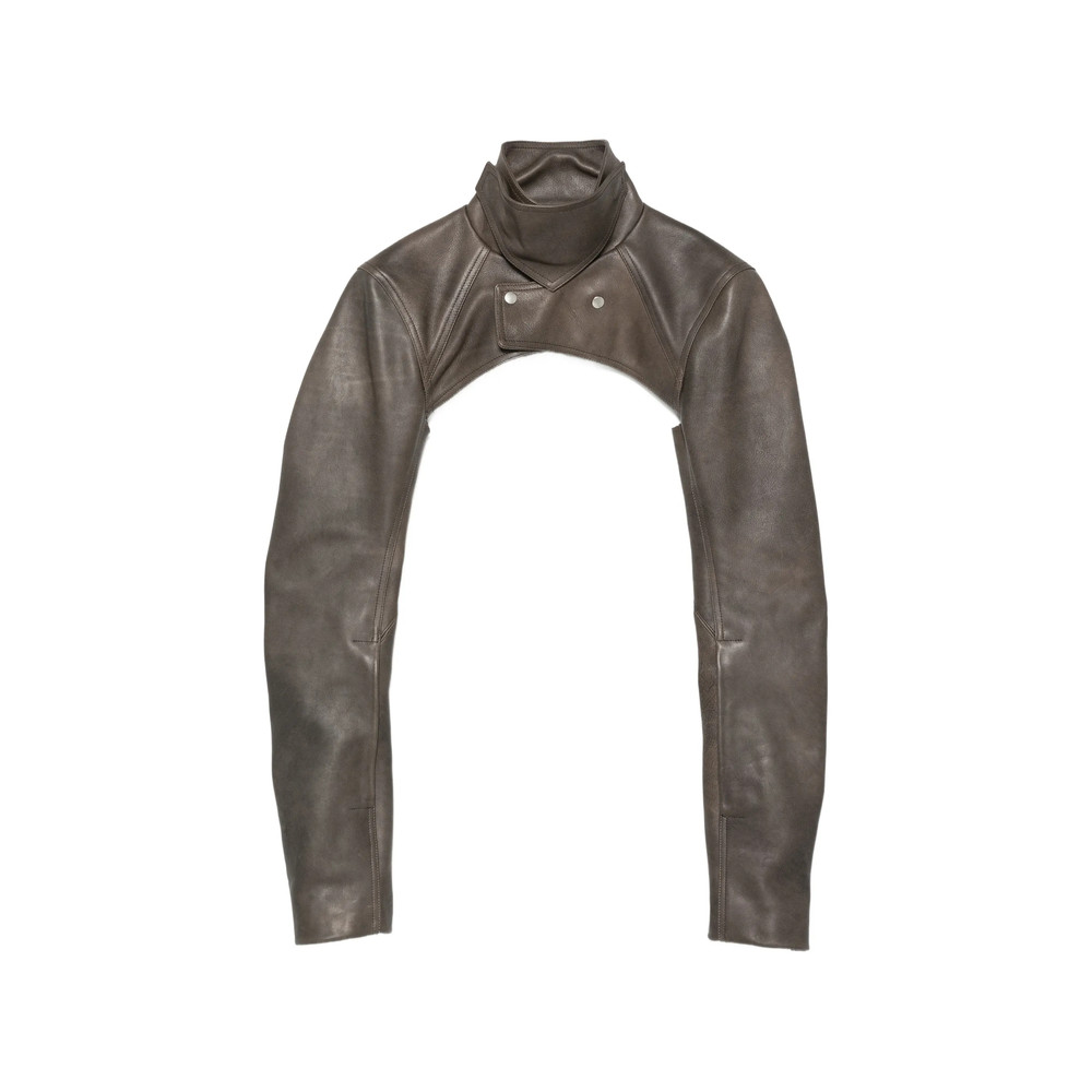 Rick Owens Microbiker Cropped Leather Jacket