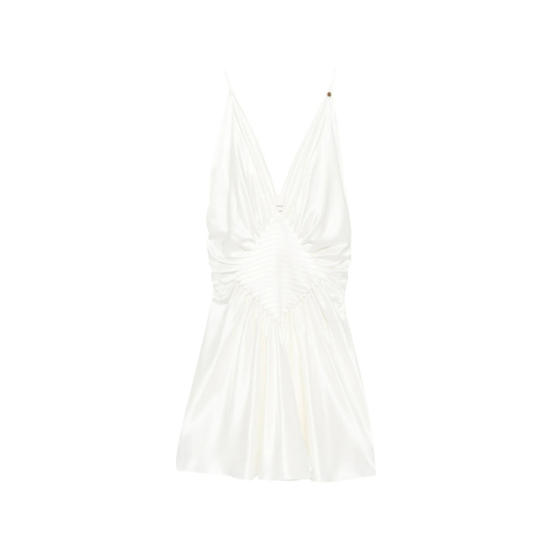 Versace V-neck Gathered Mini Dress