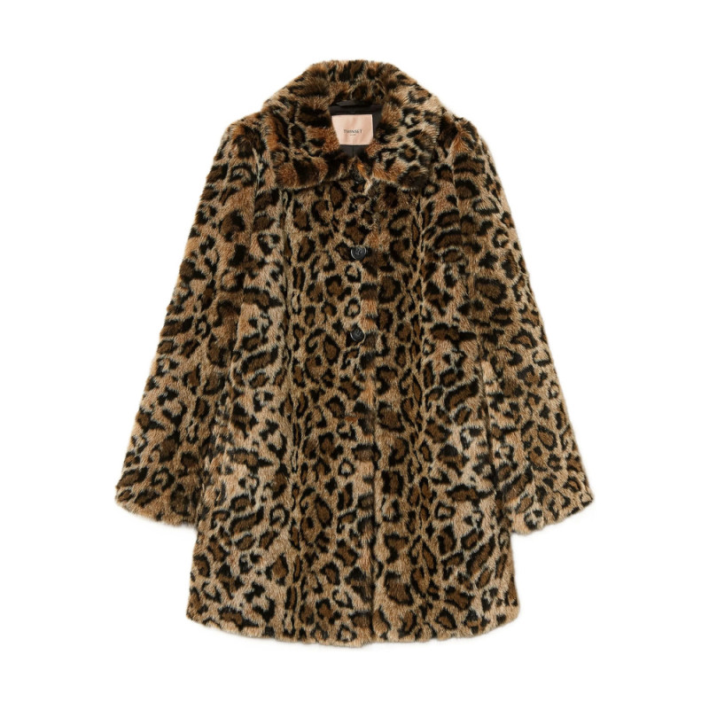 Twinset Leopard-print Faux-fur Coat