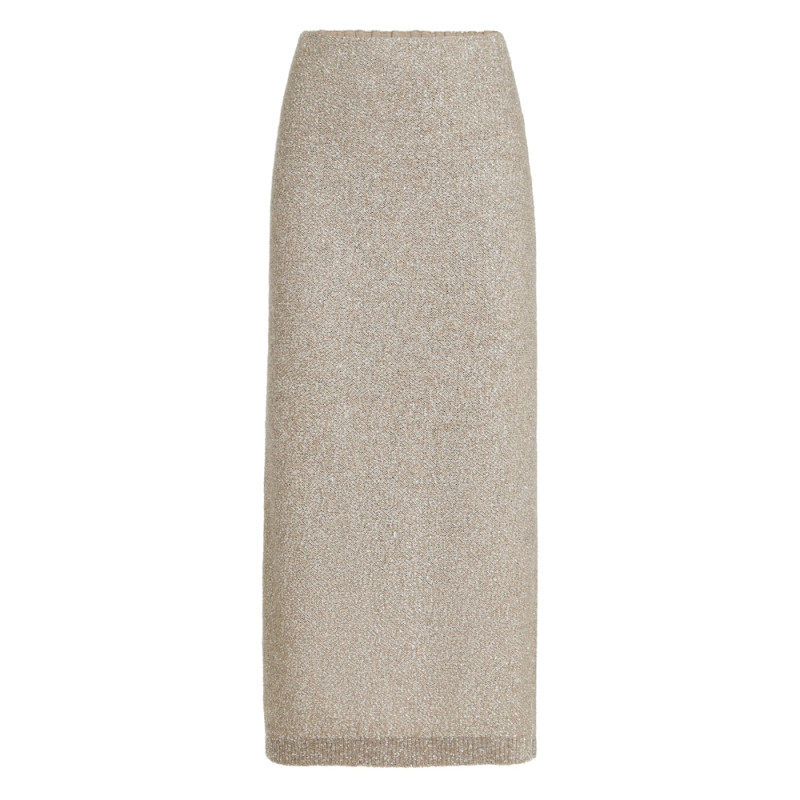 Brunello Cucinelli Elastic-waistband Midi Skirt