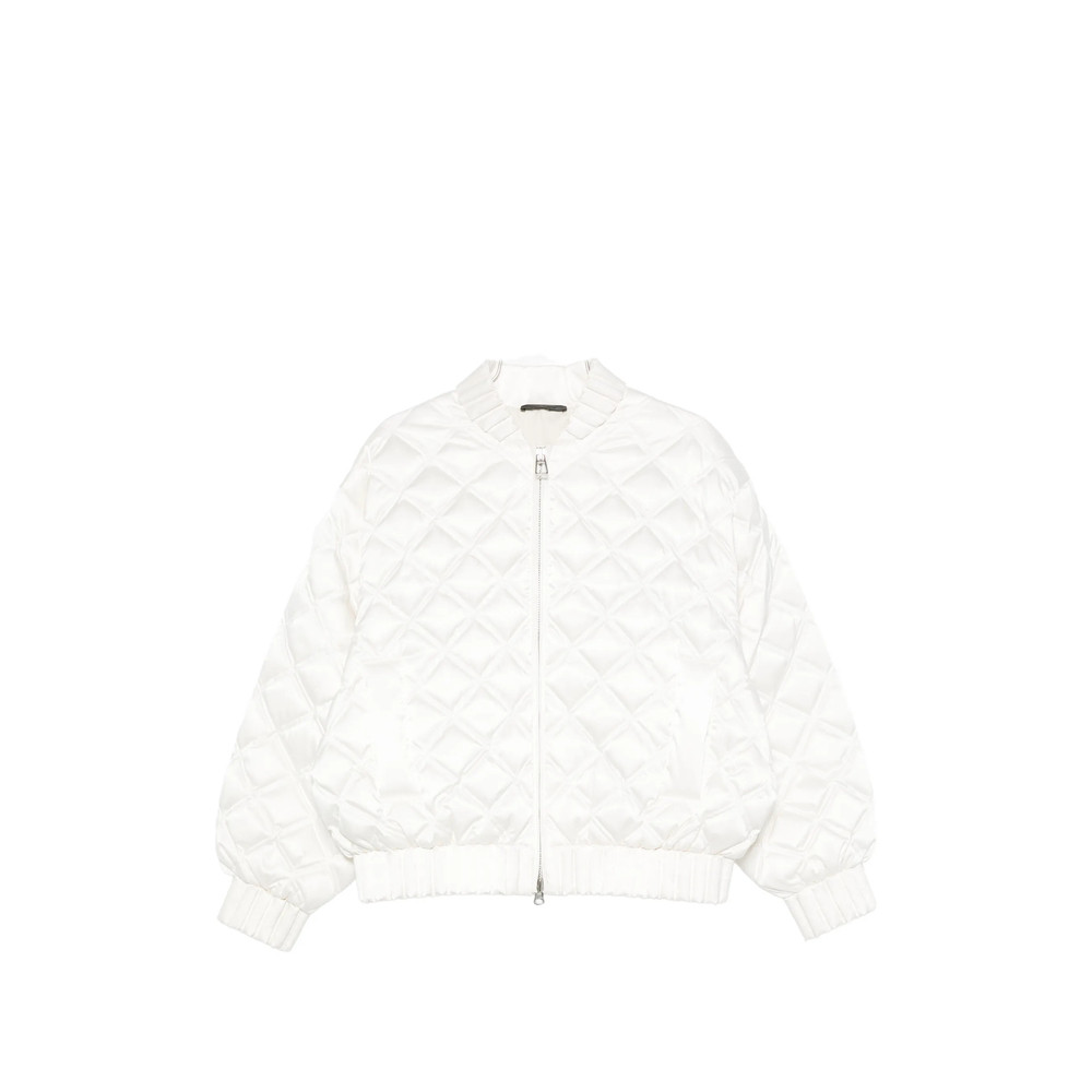 Raxxy Quilted-pattern Bomber Jacket