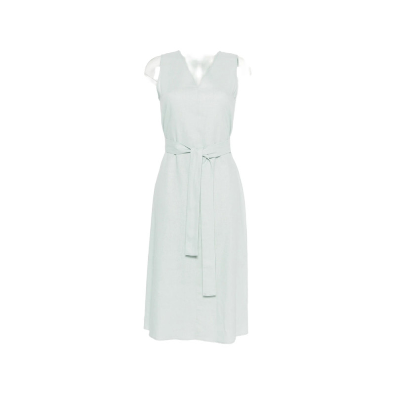 Calvin Klein V-neck Belted Midi Dress