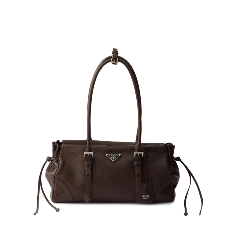 Prada Bonnie Medium Antiqued Leather Tote Bag