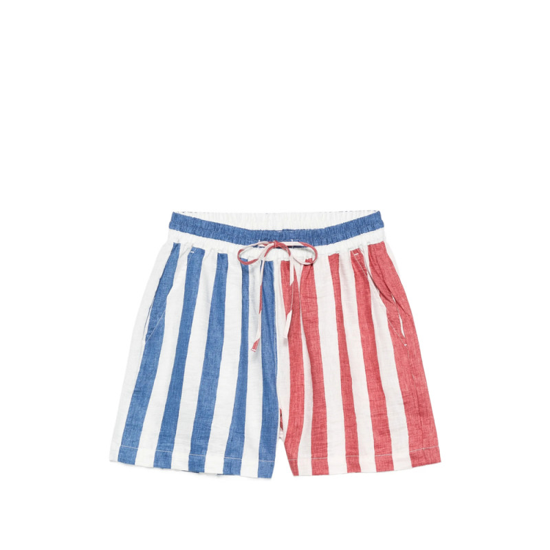 Susanna Blu Striped Drawstring Shorts