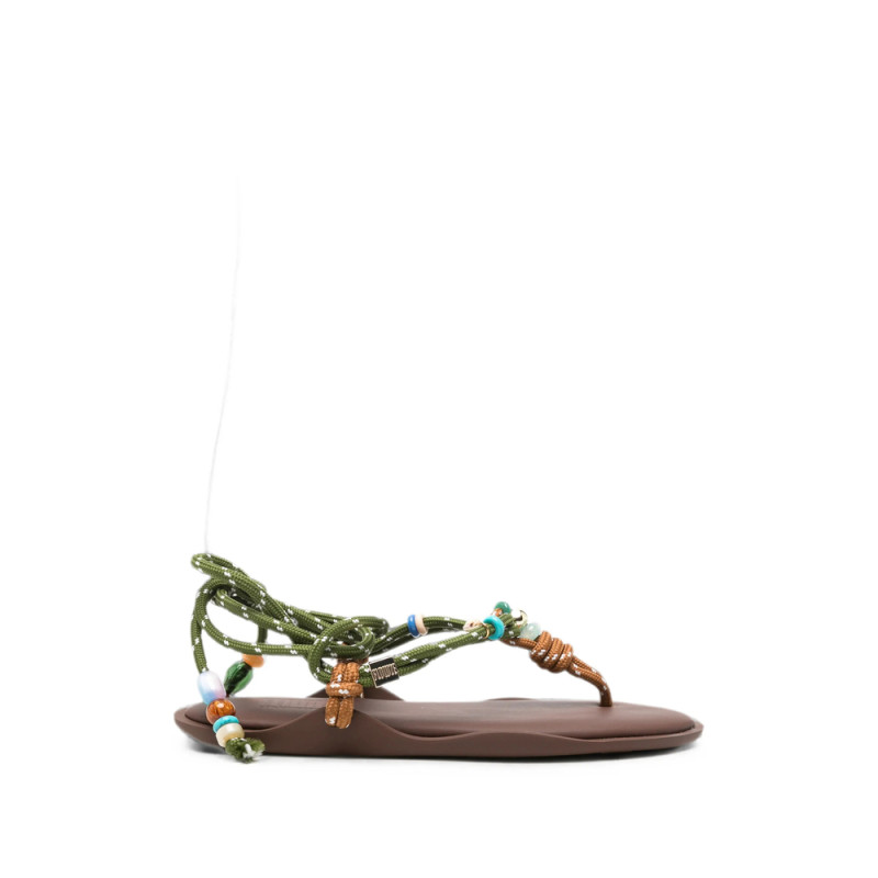 Flowze X Collanine Colorate Bead-embellished Sandals