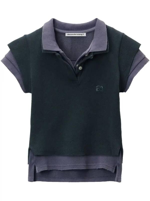 layered effect polo shirt