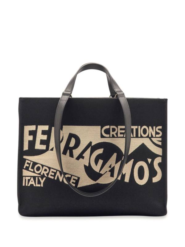 medium Venna logo-embroidered tote bag