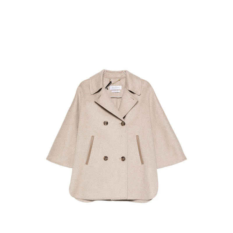 Max Mara Aospite Double-breasted Cape-style Jacket