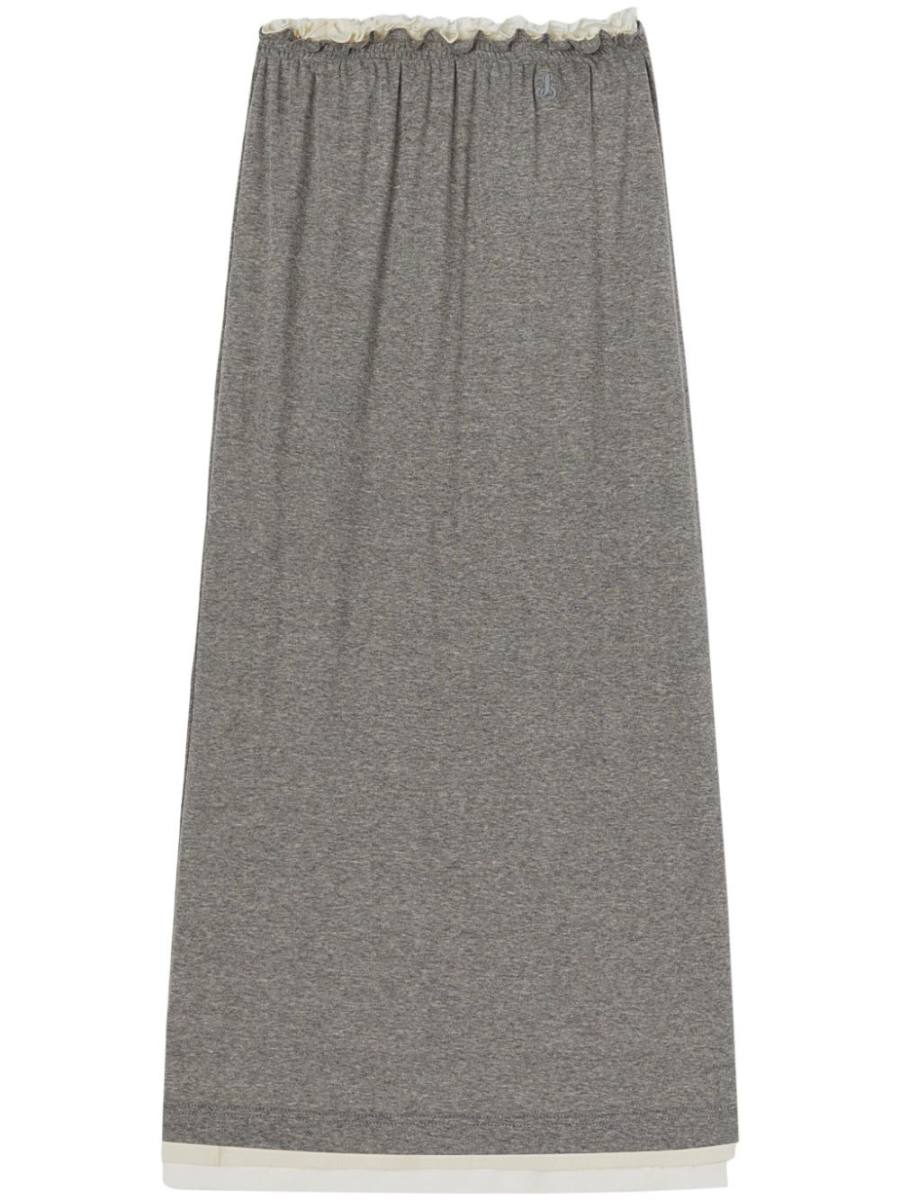 layered jersey midi skirt