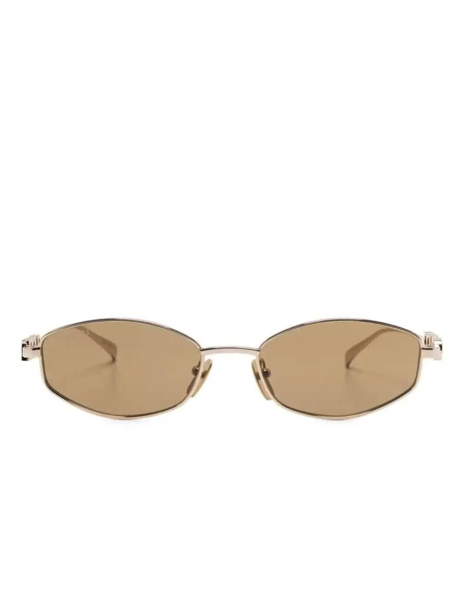 oval-frame sunglasses