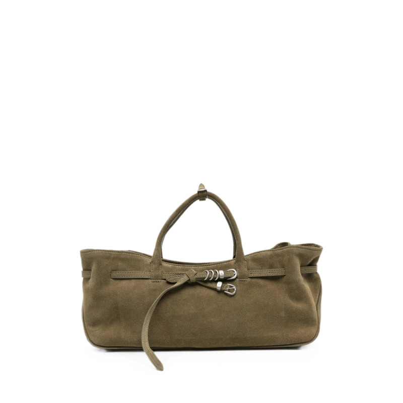 Margesherwood Grandma Used Buckle-detail Suede Tote Bag