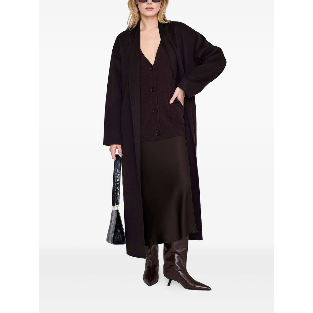 Anine Bing Bar Silk Midi Skirt