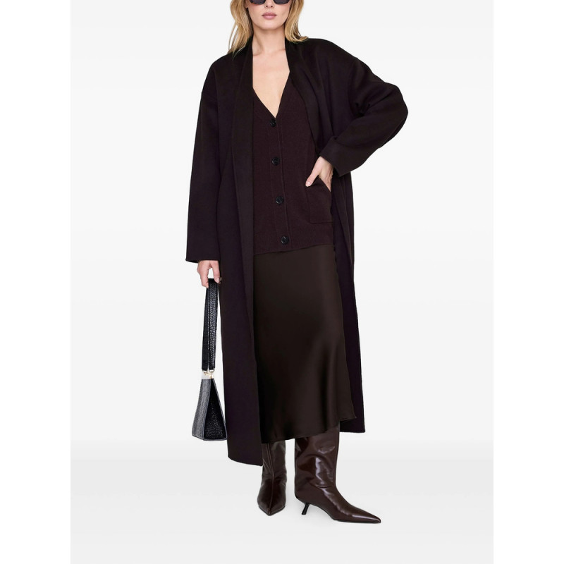 Anine Bing Bar Silk Midi Skirt