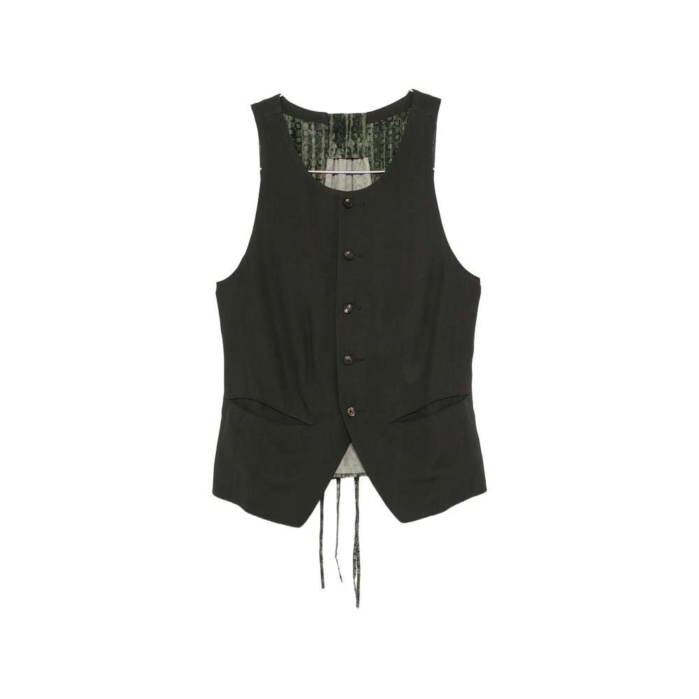 Ziggy Chen Patterned-panel Vest