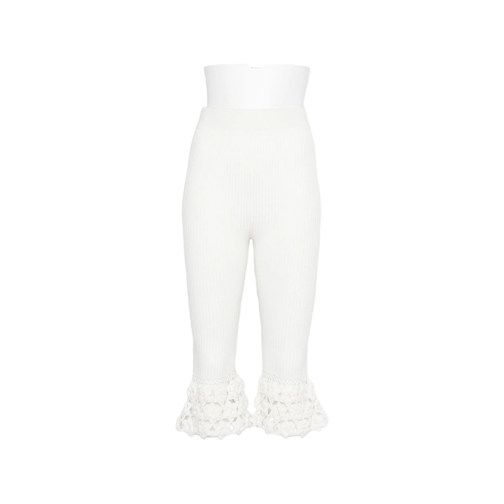 Ganni Crochet Ribbed Trousers