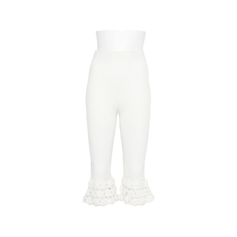 Ganni Crochet Ribbed Trousers