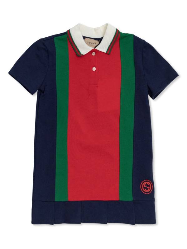 Web Stripe polo dress