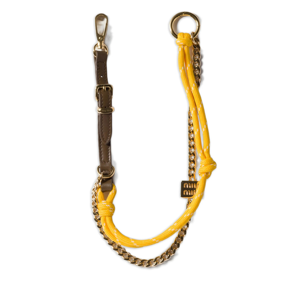 Miu Miu Logo-detail Leather Keyring