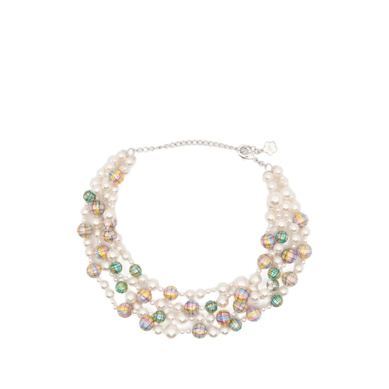 Shushu/tong X Yvmin Multi-strand Painted-pearl Necklace