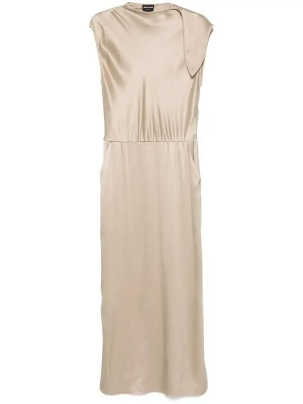 tie-shoulder gown