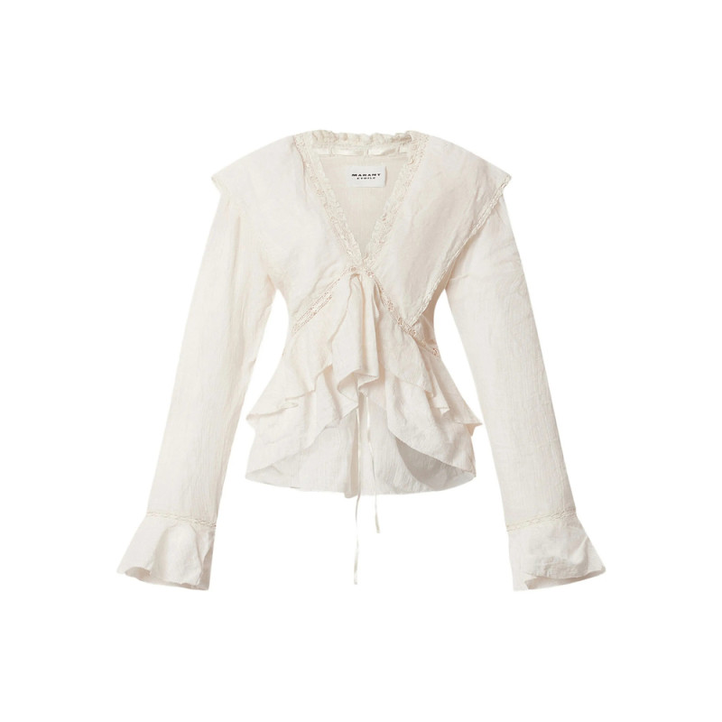 Marant Étoile Damienne Ruffled Lace Blouse