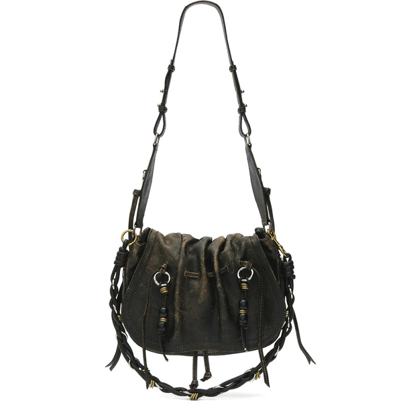 Isabel Marant Drawstring Leather Shoulder Bag