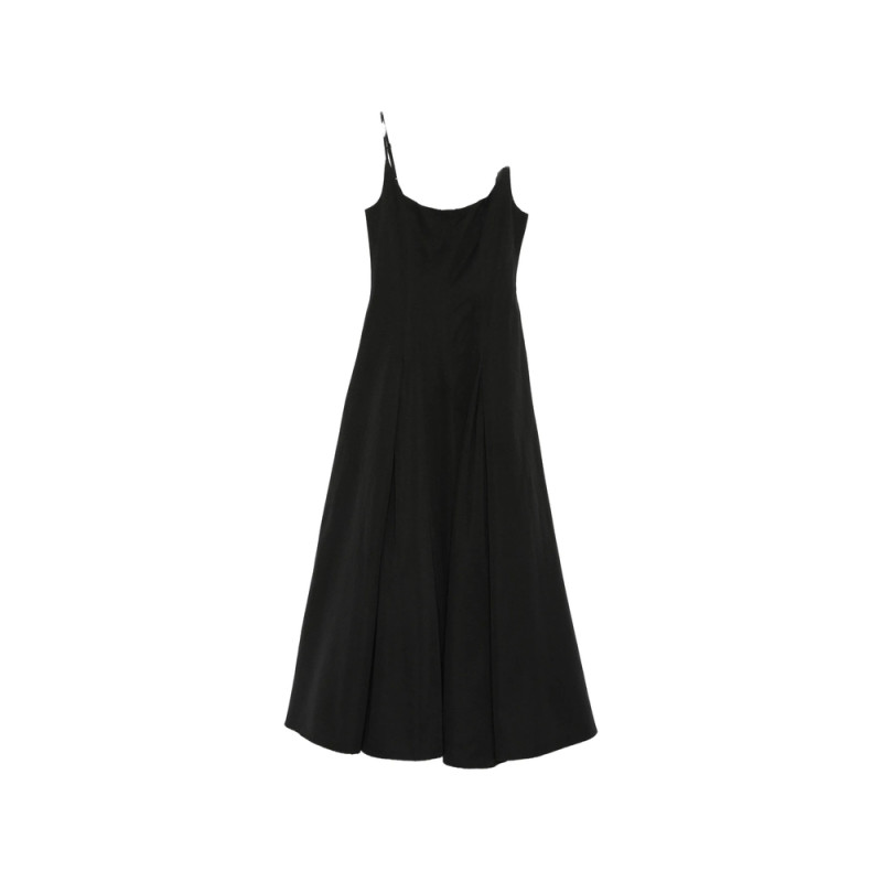 Staud Jill Pleated Spaghetti-strap Maxi Dress