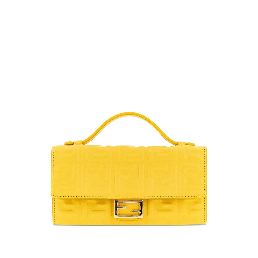 Fendi Embossed Handle Chain Wallet