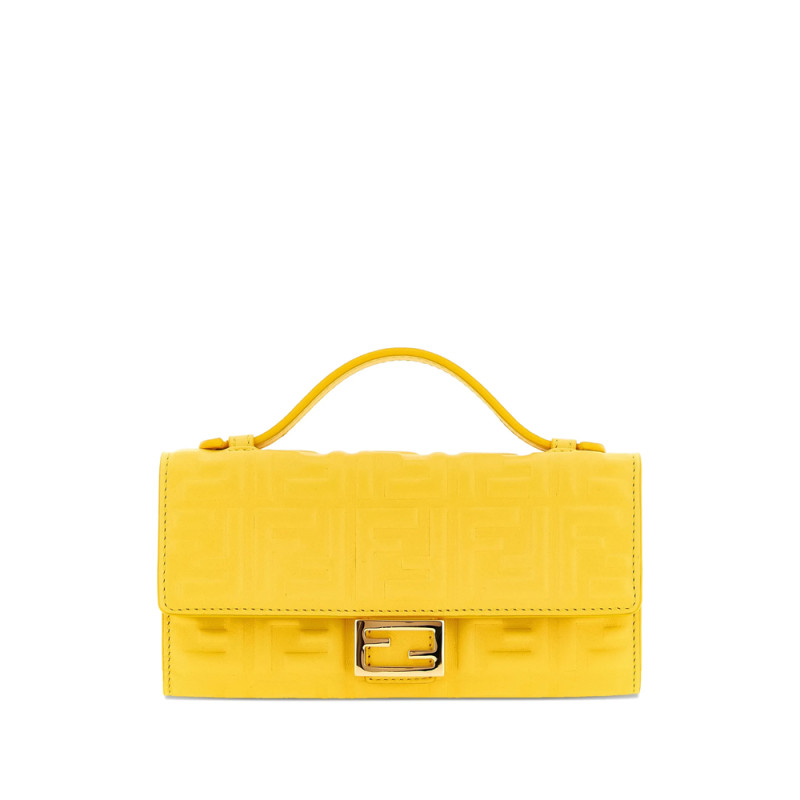 Fendi Embossed Handle Chain Wallet