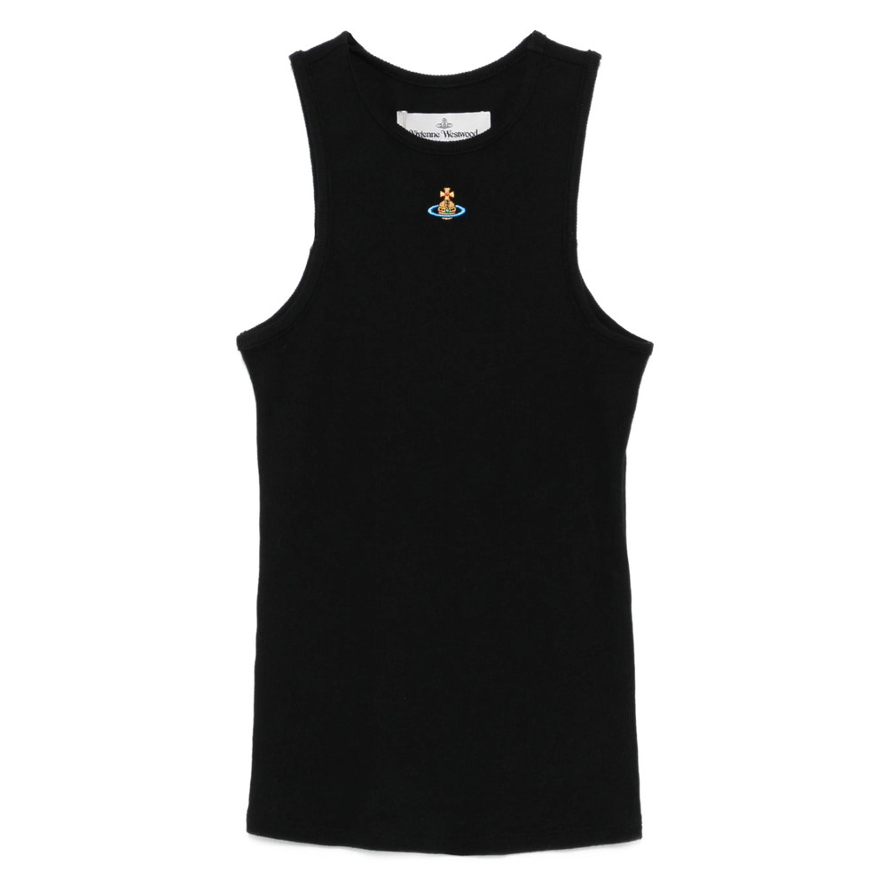 Vivienne Westwood 90s Orb-embellished Ribbed Tank Top