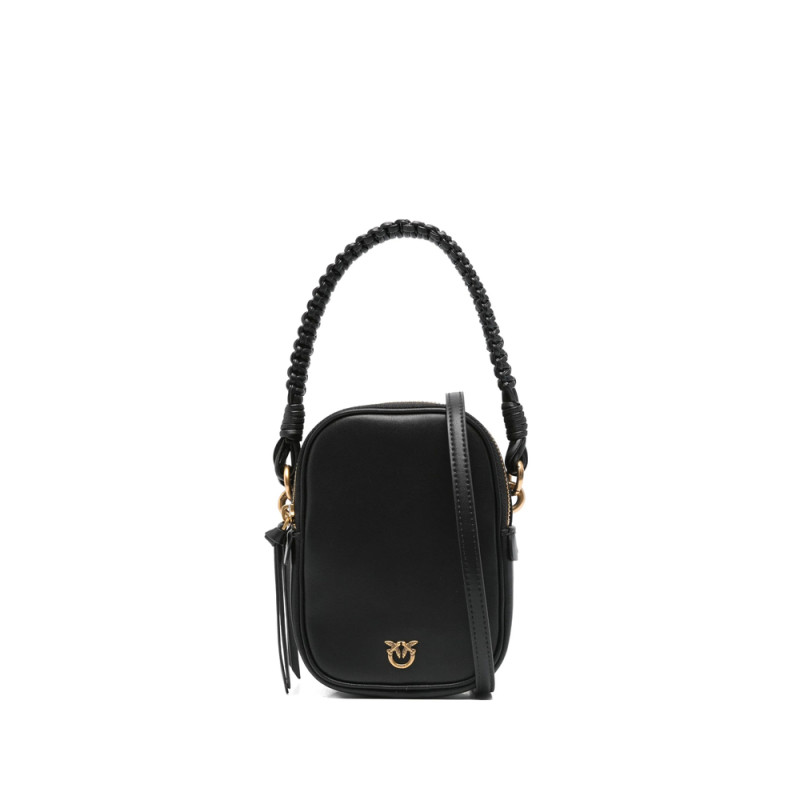 Pinko Leather Braided-handle Tote Bag
