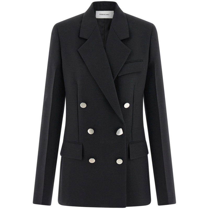 Ferragamo Double Breasted Wool Blazer