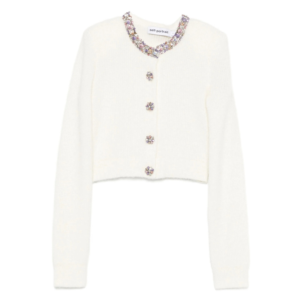 Self-portrait Buttons-embellished Cardigan