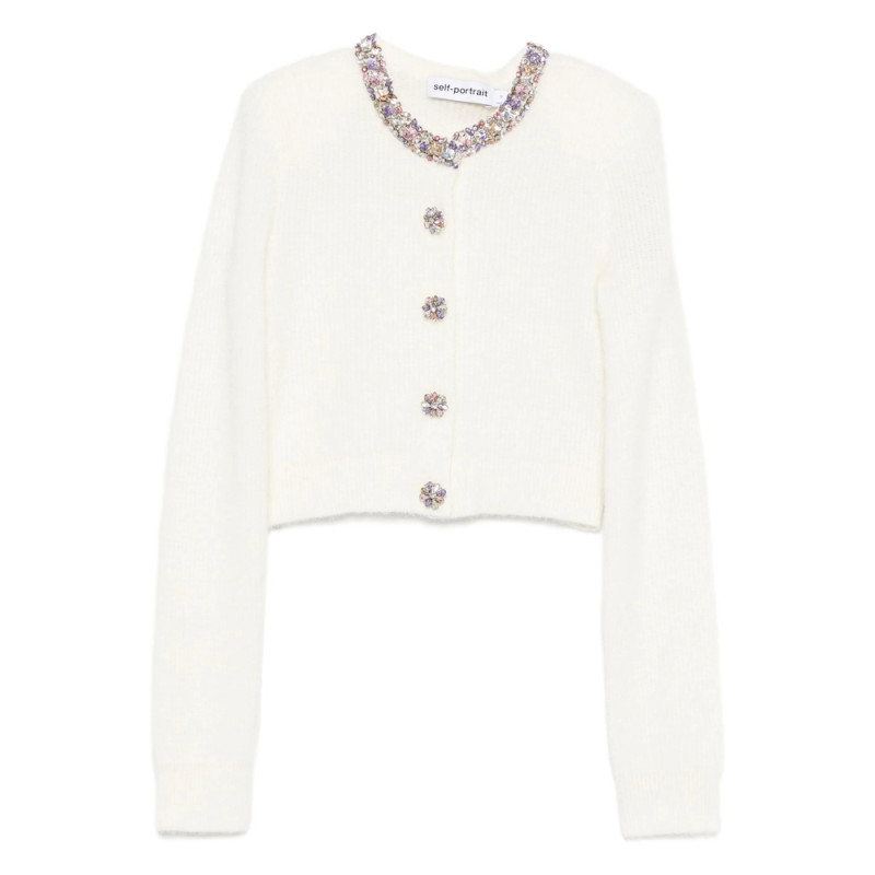 Self-portrait Buttons-embellished Cardigan
