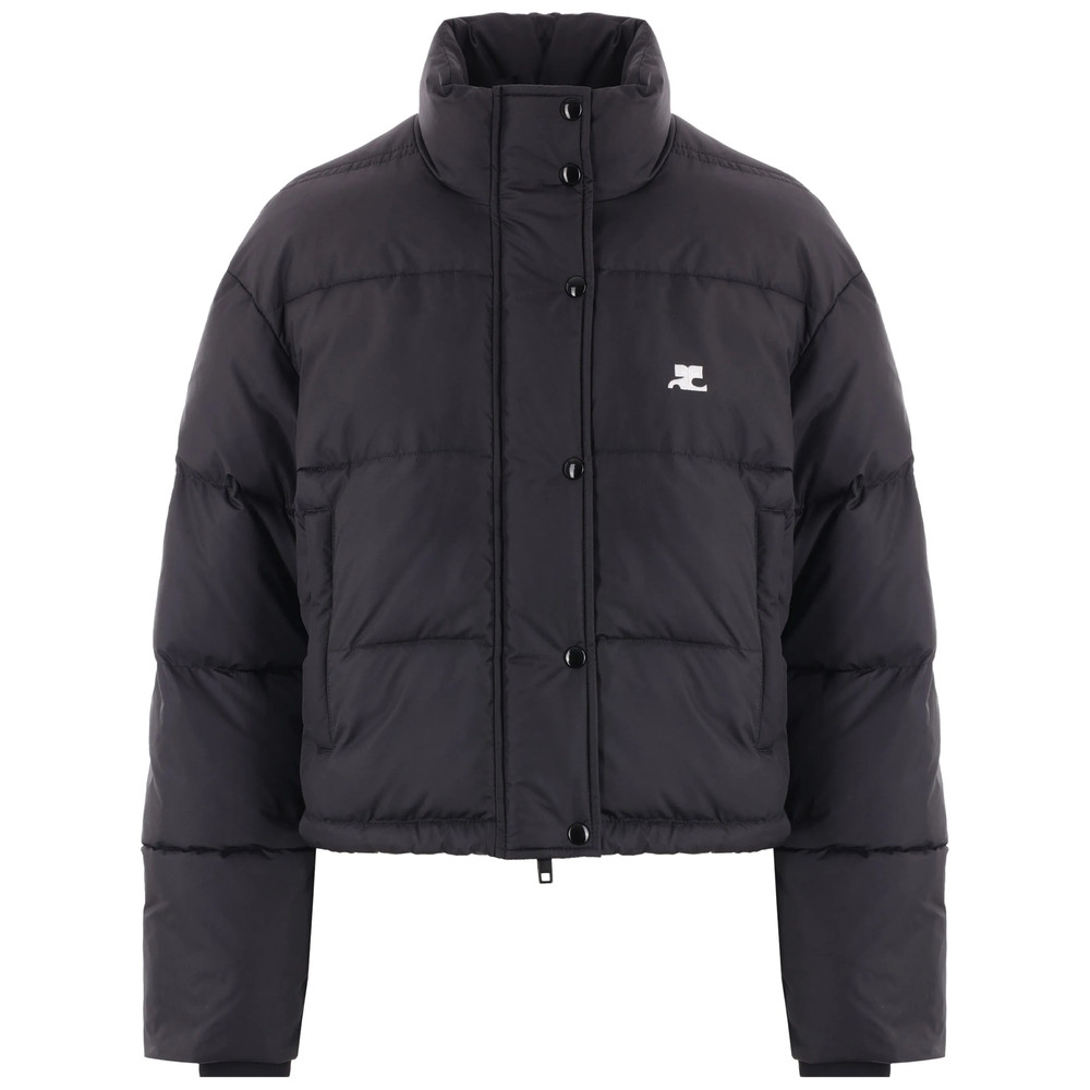 Courrèges Logo-print High-neck Puffer Jacket