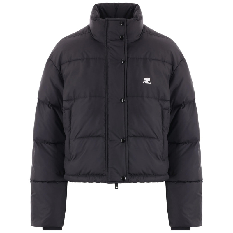 Courrèges Logo-print High-neck Puffer Jacket