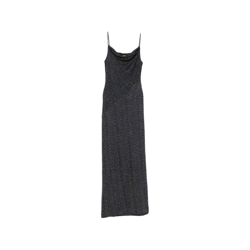 Missoni Zigzag-knit Cowl-neck Maxi Dress