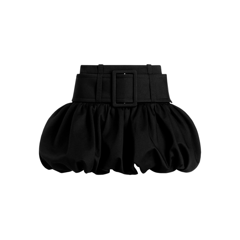 Patou Belted Bubble Mini Skirt
