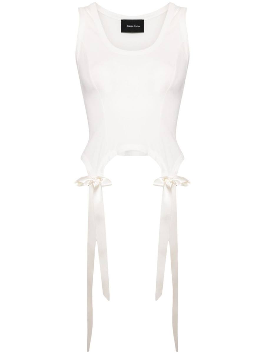 Easy Bow Tails cotton tank top