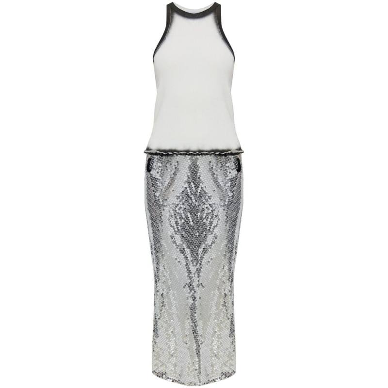 The Attico Panelled Midi Dress