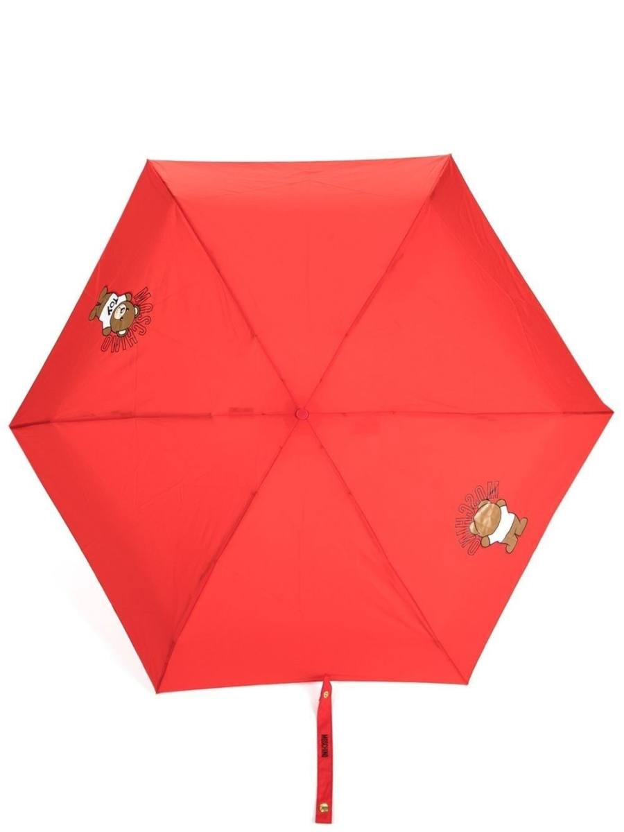 Teddy Bear-print folded umbrella