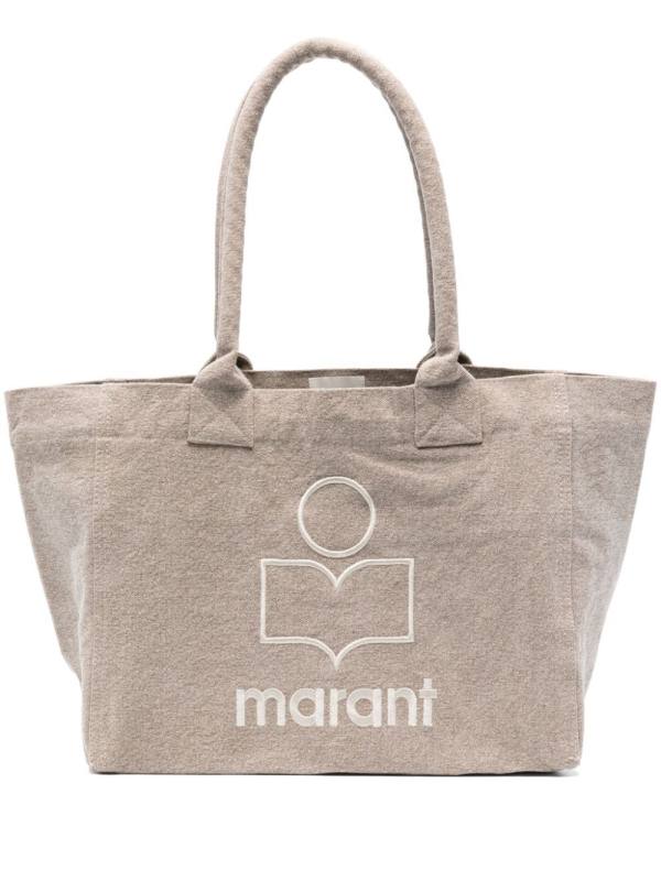 Beige cotton Yenky Zipped shopping bag