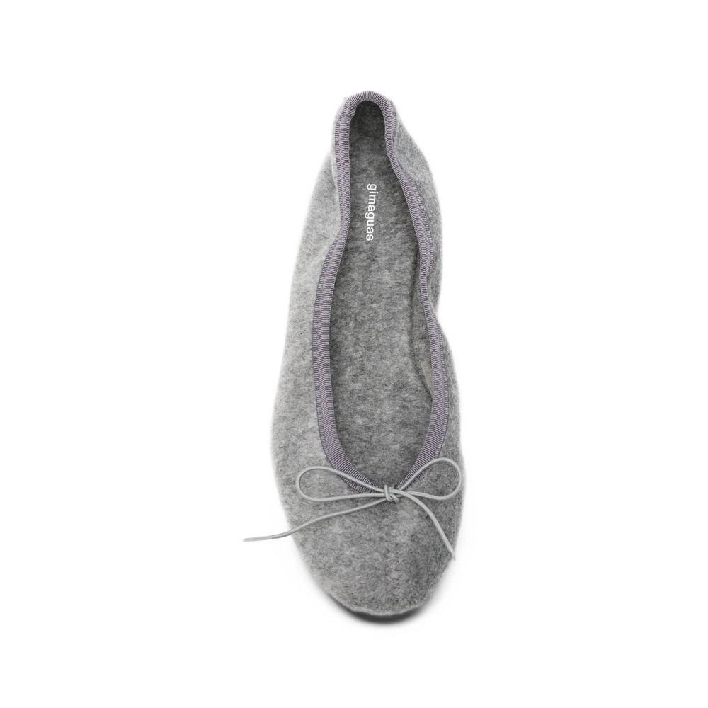 Gimaguas Bow-detail Felt Ballet Flats