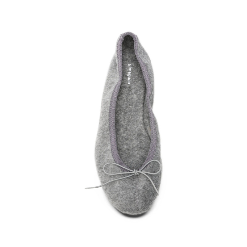 Gimaguas Bow-detail Felt Ballet Flats