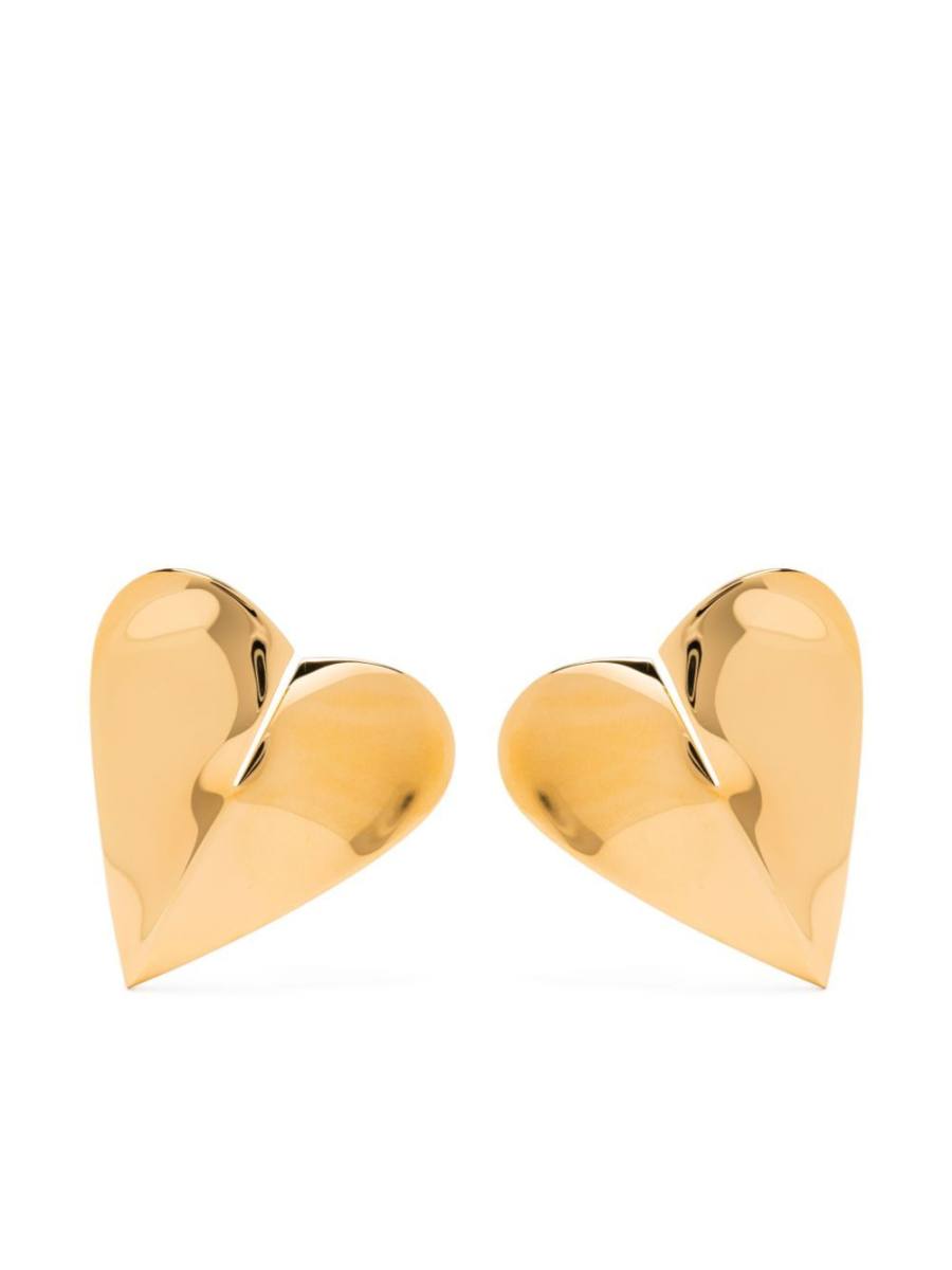 heart-shape stud earrings