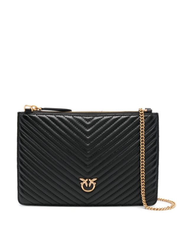chevron-quilted shoulder bag