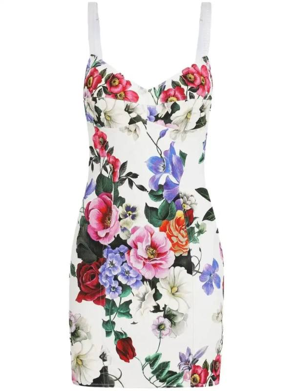 floal-print mini dress