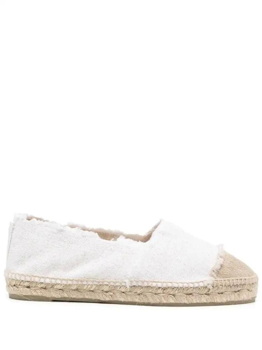 raw-cut contrast-toe espadrilles